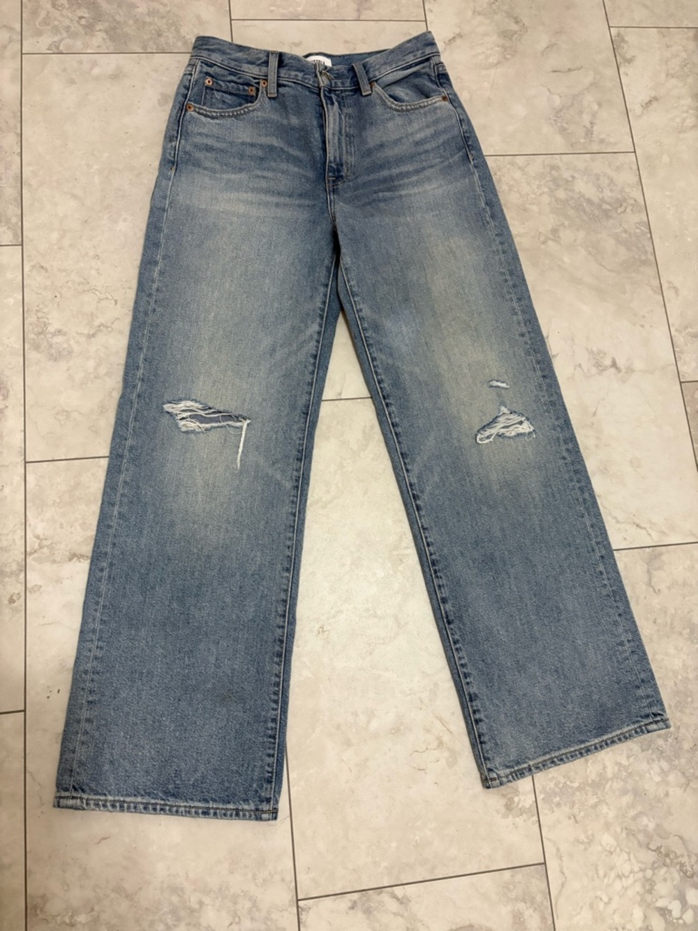 Pistola Hendrix Wide Leg Jeans in Apprentice Distressed Size 25